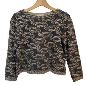 Vintage St. John Sport Printed Cropped Crewneck Sweater Size S